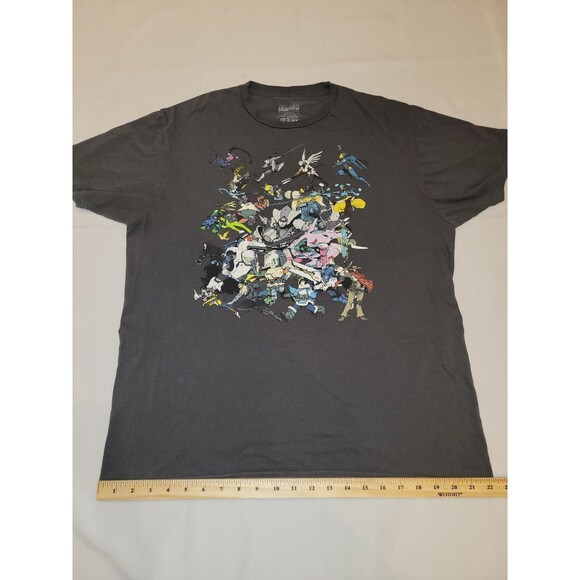 Blizzard Overwatch Shirt Mens Large Distressed Gray With Characters - Picture 7 of 8